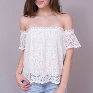 Heartloom Ilaria Off The Shoulder Lace Top